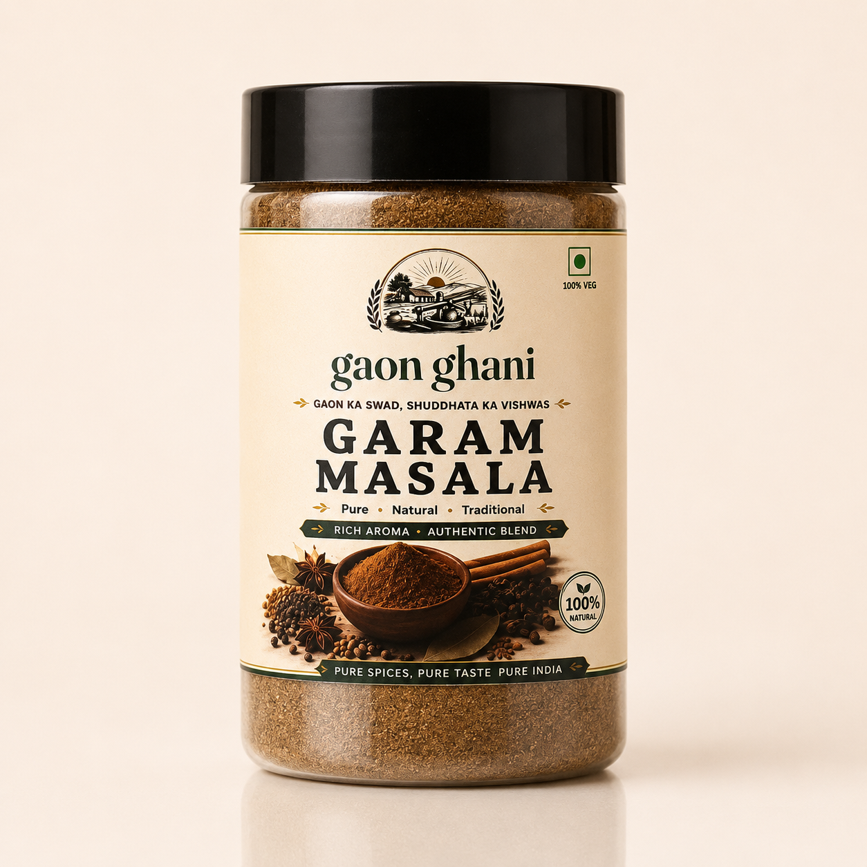 Gaon Ghani garam masala jar